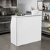 Thumbnail image #2 for Flash Furniture 4' White Laminate Foldable Portable Bar with Removable Aluminum Top