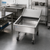 Thumbnail image #2 for Mobile Flatware Soak Sink with Silver Chute, 24 x 24 x 8 Inch Compartment