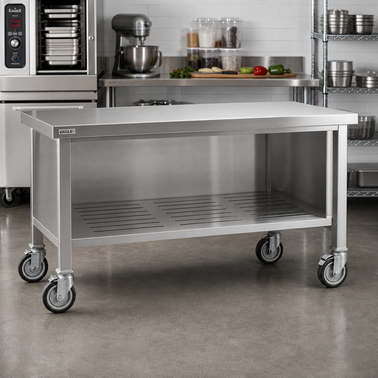 Product image #2 for Eagle Group Director's Choice 36-Inch Removable Louvered Stainless Steel Undershelf