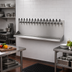 Thumbnail image #2 for Wall-Mount Stainless Steel Drip Tray with Perforated Grill, 14 Holes, 48 x 6-3/8 x 14 Inches