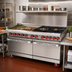 Thumbnail image #2 for American Range 60-Inch Gas Restaurant Range with 48-Inch Left Griddle, 2 Open Burners, and 2 Standard Ovens