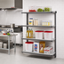 Thumbnail image #2 for Cambro Camshelving Basics Plus 4-Tier Solid Add-On Polymer Shelving Unit, 21