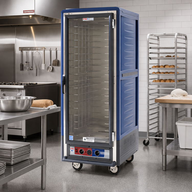 Product image #2 for Metro C5 3 Series Full-Height Mobile Heated Holding & Proofing Cabinet with Blue Insulation Armour and Clear Door