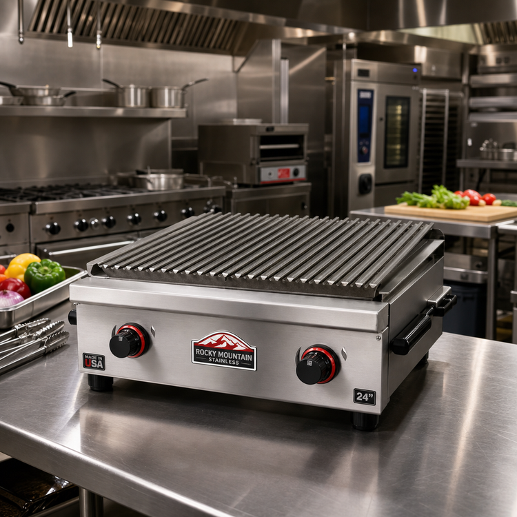 Product image #2 for Rocky Mountain 24" x 24" Portable Broiler with 1/4" Steel Rod Grid
