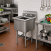 Thumbnail image #2 for Advance Tabco 1-Compartment Fabricated Sink with 30 x 24 x 14 Inch Bowl, No Drainboards, Legs with Side Cross-Bracing