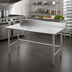Thumbnail image #2 for Advance Tabco 72 Inch x 24 Inch 16 Gauge 430 Stainless Steel Open Base Work Table with 5 Inch Backsplash
