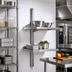 Thumbnail image #2 for Eagle Group 60-Inch Stainless Steel Wall-Mounted Cantilever Shelving Upright