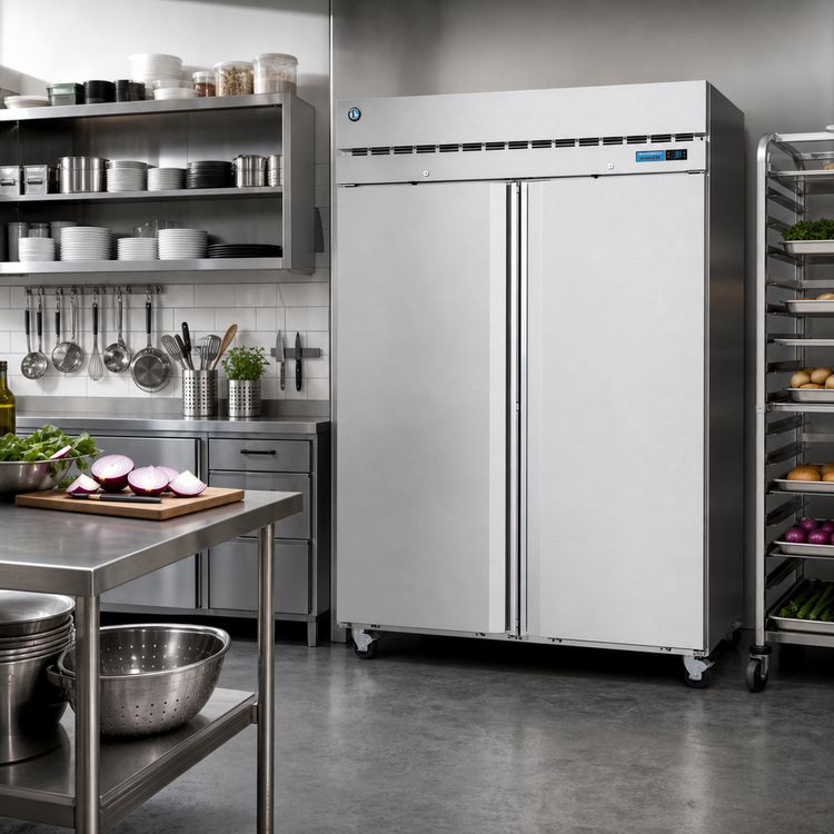 Product image #2 for Hoshizaki Steelheart R2A-FS Two-Section Reach-In Refrigerator, 50.37 Cu. Ft., Solid Doors