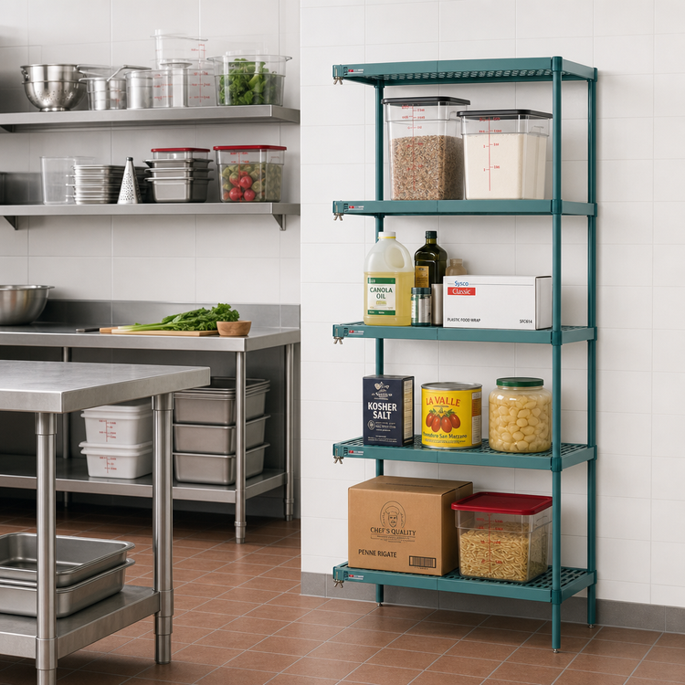 Product image #2 for Metro Super Erecta Pro 18-Inch Wide x 30-Inch Deep x 74-Inch High Stationary Polymer Shelving Add-On Unit