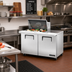 Thumbnail image #2 for True Mega Top 48-Inch 2-Section 2-Door Sandwich/Salad Prep Table with 12-Pan Top
