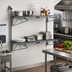Thumbnail image #2 for Wall-Mount Cantilever Double-Shelf Wire Shelving Kit, 60 x 21 Inches, Gray Epoxy