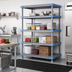 Thumbnail image #2 for Millenia Gray Polymer Stationary Starter Shelving Unit with 4 Solid Shelves, 72-Inch W x 24-Inch D x 74-Inch H