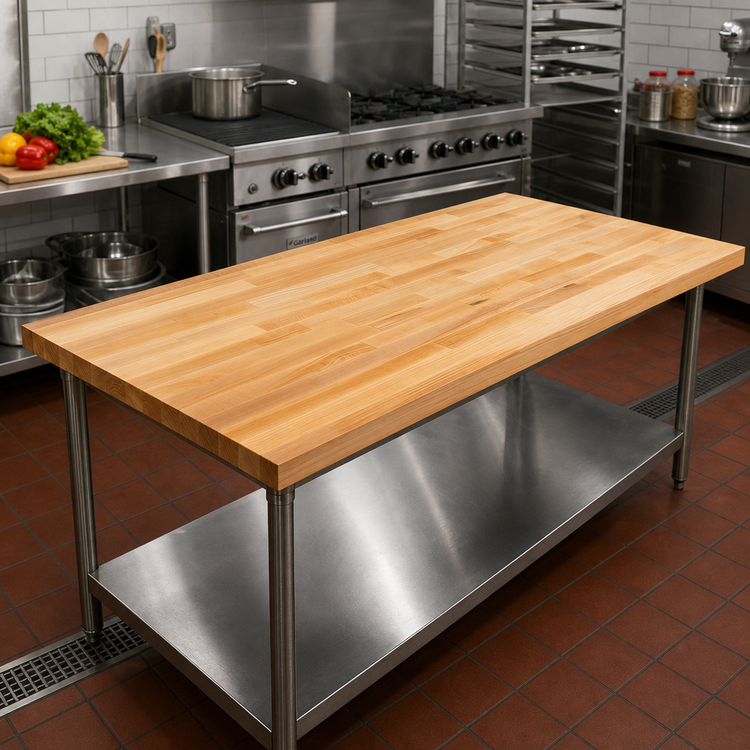 Product image #2 for John Boos Edge Grain Flat Top Wood Bakers' Table Top, 72 x 30 x 1-1/2 Inches, Northern Hard Rock Maple
