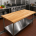 Thumbnail image #2 for John Boos Edge Grain Flat Top Wood Bakers' Table Top, 72 x 30 x 1-1/2 Inches, Northern Hard Rock Maple