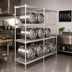 Thumbnail image #2 for John Boos 3-Shelf Aluminum Keg Rack, 72 Inch W x 20 Inch D x 76 Inch H, 8-Keg Capacity