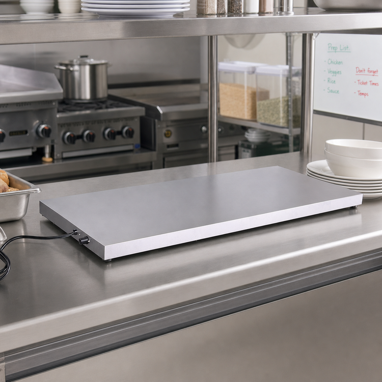 Product image #2 for BK Resources 48-Inch x 20-Inch Portable Electric Heated Shelf Warmer, 304 Stainless Steel