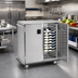 Thumbnail image #2 for FWE Ambient Insulated Stainless Steel 2-Door Meal Delivery Cart with 12 Pair Fixed Slides