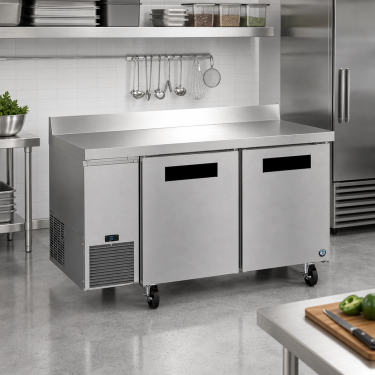 Product image #2 for Hoshizaki Steelheart 60-Inch Two-Section Worktop Freezer with Solid Doors