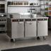 Thumbnail image #2 for FWE Handy Line Mobile 3-Compartment Heated Holding Cabinet, Undercounter Height, 3 Solid Doors