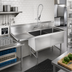 Thumbnail image #2 for John Boos B Series 2-Compartment Sink with Left Drainboard, 58-3/16 in. x 29-1/2 in., 16 Gauge Stainless Steel