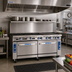 Thumbnail image #2 for Imperial Pro Series 72-Inch Gas Restaurant Range with 8 Open Burners, 24-Inch Griddle, and 2 Standard Ovens