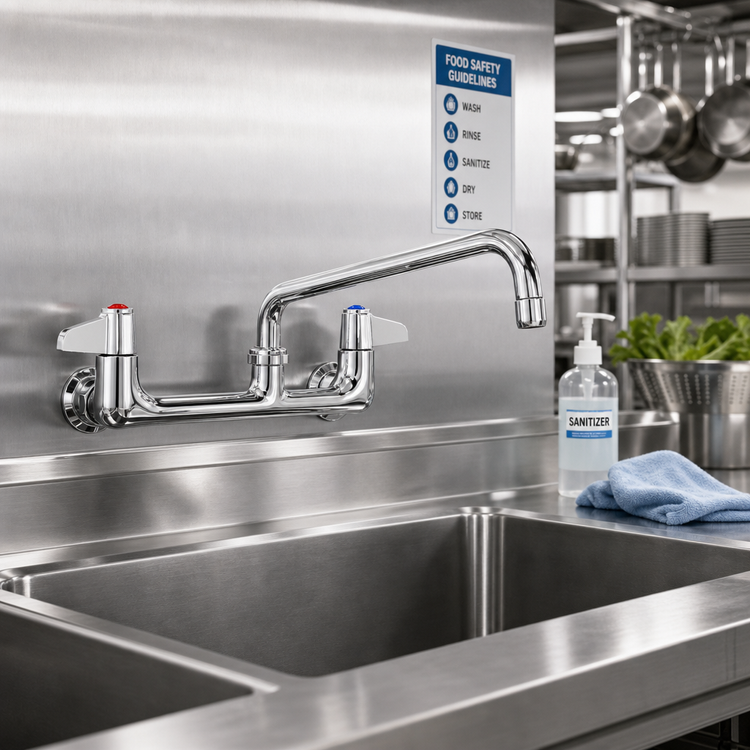 Product image #2 for Equip 8-Inch Wall-Mount Swivel Faucet with 10-Inch Swing Nozzle