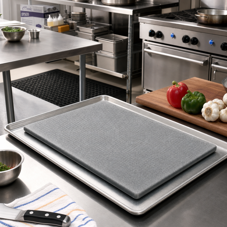 Product image #2 for 16 x 24 Inch Resilient Cutting Board with 18 x 26 Inch Pan