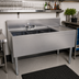 Thumbnail image #2 for Three-Compartment Underbar Sink Unit with Right Drainboard, 48 Inch W x 24 Inch D