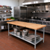 Thumbnail image #2 for John Boos 84 Inch x 24 Inch Wood Top Work Table with Adjustable Undershelf, Galvanized Legs