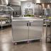 Thumbnail image #2 for Carter-Hoffmann Economy Enclosed Mobile Patient Tray Cart, Two-Door, 28-Tray Capacity