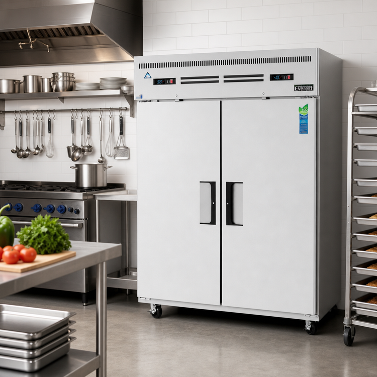 Product image #2 for Everest Refrigeration ESWRF2 Two-Section Dual Temperature Reach-In Refrigerator/Freezer Combo, 59-Inch Wide, Top-Mount Compressor