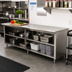 Thumbnail image #2 for Advance Tabco Special Value Economy 108 Inch x 24 Inch Open Base Stainless Steel Work Table with Mid-Shelf