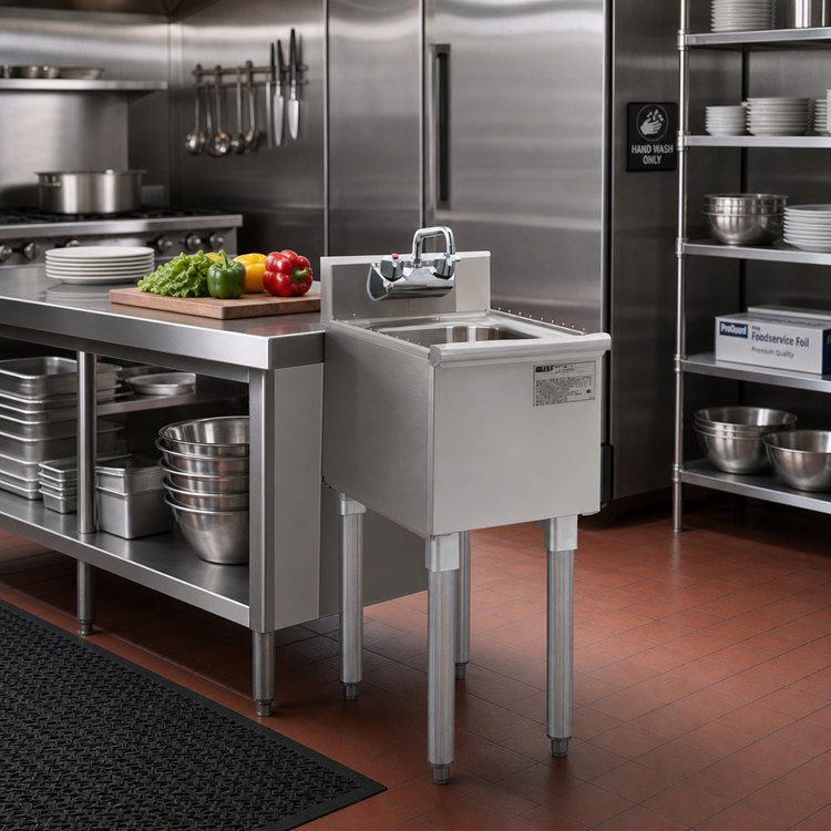 Product image #2 for Eagle 1800 Series Underbar Modular Hand Sink Unit, Side-To-Side Add-On, 12 x 20 Inch