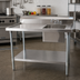 Thumbnail image #2 for BK Resources 60 Inch x 30 Inch Stainless Steel Sink Table with Right-Side Prep Sink and Backsplash