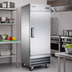 Thumbnail image #2 for Omcan 23 Cu. Ft. One-Section Reach-In Refrigerator with 1 Solid Door and Bottom-Mount Self-Contained Refrigeration