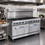 Thumbnail image #2 for Imperial (Middleby) Pro Series IR-10-SU 60-Inch Gas Restaurant Range with 10 Burners, 2 Standard Ovens, Stainless Steel