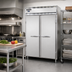 Thumbnail image #3 for Continental Refrigerator D2FSNSS Designer Line 2-Section Reach-In Freezer with Solid Doors, Stainless Steel Interior/Exterior