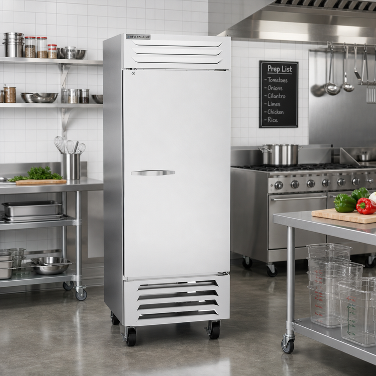 Product image #2 for Beverage-Air Vista® 1-Section Bottom-Mount Reach-In Freezer, 25.97 Cu. Ft., Solid Door, 30 Inch Wide