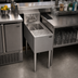 Thumbnail image #2 for Krowne Royal Series Stainless Steel 12-Inch Wide x 24-Inch Deep Underbar Speed Unit with Sink Bowl and Glass Rinser