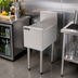 Thumbnail image #3 for Top Shelf TS Series 17-Inch Stainless Steel Freestanding Underbar Drainboard with 6-Inch Backsplash