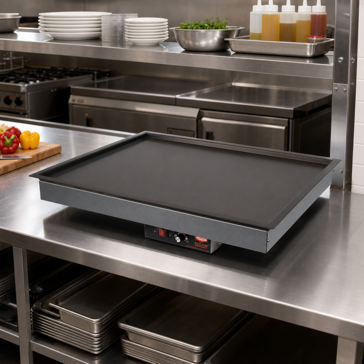 Product image #2 for Hatco Glo-Ray Built-In Rectangular Heated Shelf with Recessed Top, 24 x 30 Inch Usable Surface, Hardcoat Aluminum