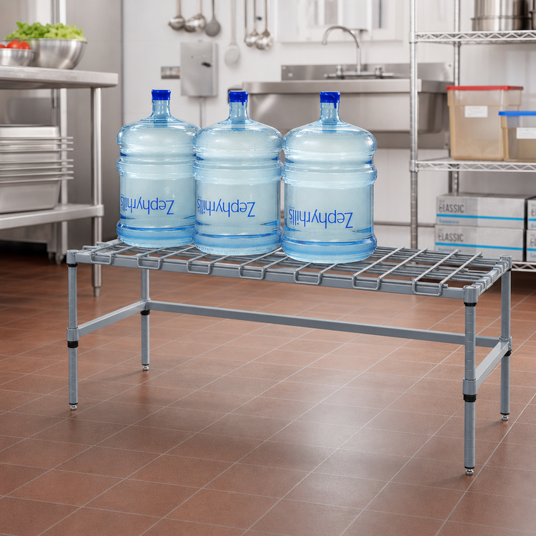 Product image #2 for Quantum Modular Wire Dunnage Rack, 30 x 18 x 14 Inches, 1,500 lb. Capacity, Gray Epoxy Finish