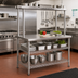 Thumbnail image #2 for Eagle AdjusTable 60 Inch x 24 Inch 14 Gauge Stainless Steel One-Tier Work Surface System with Adjustable Overshelf and Undershelves