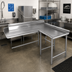 Thumbnail image #2 for Eagle Group Clean Dishtable, Island Design, Right-Hand, 48-Inch, 16 Gauge 430 Stainless Steel Top