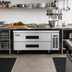 Thumbnail image #2 for KoolMore 48-Inch Commercial 2-Section Stainless Steel Chef Base Refrigerator Storage Cabinet with Pull-Out Drawers