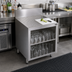 Thumbnail image #2 for Royal Series Underbar Glass Rack Storage Unit with Flat Drainboard Top, Middle Shelf and Cutting Board, 24 x 24 Inches