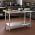 Thumbnail image #2 for Eagle Group 48-Inch x 24-Inch 18 Gauge 400 Series Stainless Steel Dishtable Undershelf