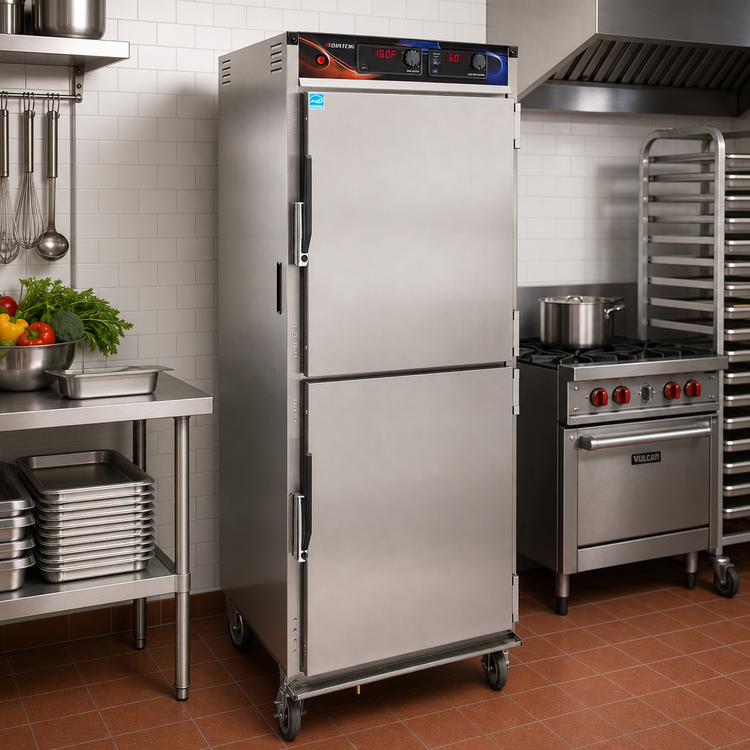 Product image #2 for Cres Cor AquaTemp Mobile Heated Holding Cabinet with Humidity Control, 12 Full-Size Sheet Pan Capacity, Dutch Doors