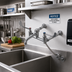 Thumbnail image #2 for T&S Brass Wall-Mount Service Sink Faucet, 8-Inch Centers, Vacuum Breaker, 6-Inch Wrist Handles