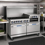 Thumbnail image #2 for Imperial (Middleby) Pro Series IR-G60-XB 60-Inch Gas Restaurant Range with Griddle, Standard Oven & Open Cabinet Base